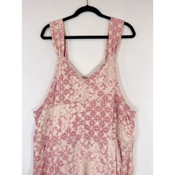 NWT Free People Movement Womens High Tide Jumpsuit Pink Ankle Zip Medium